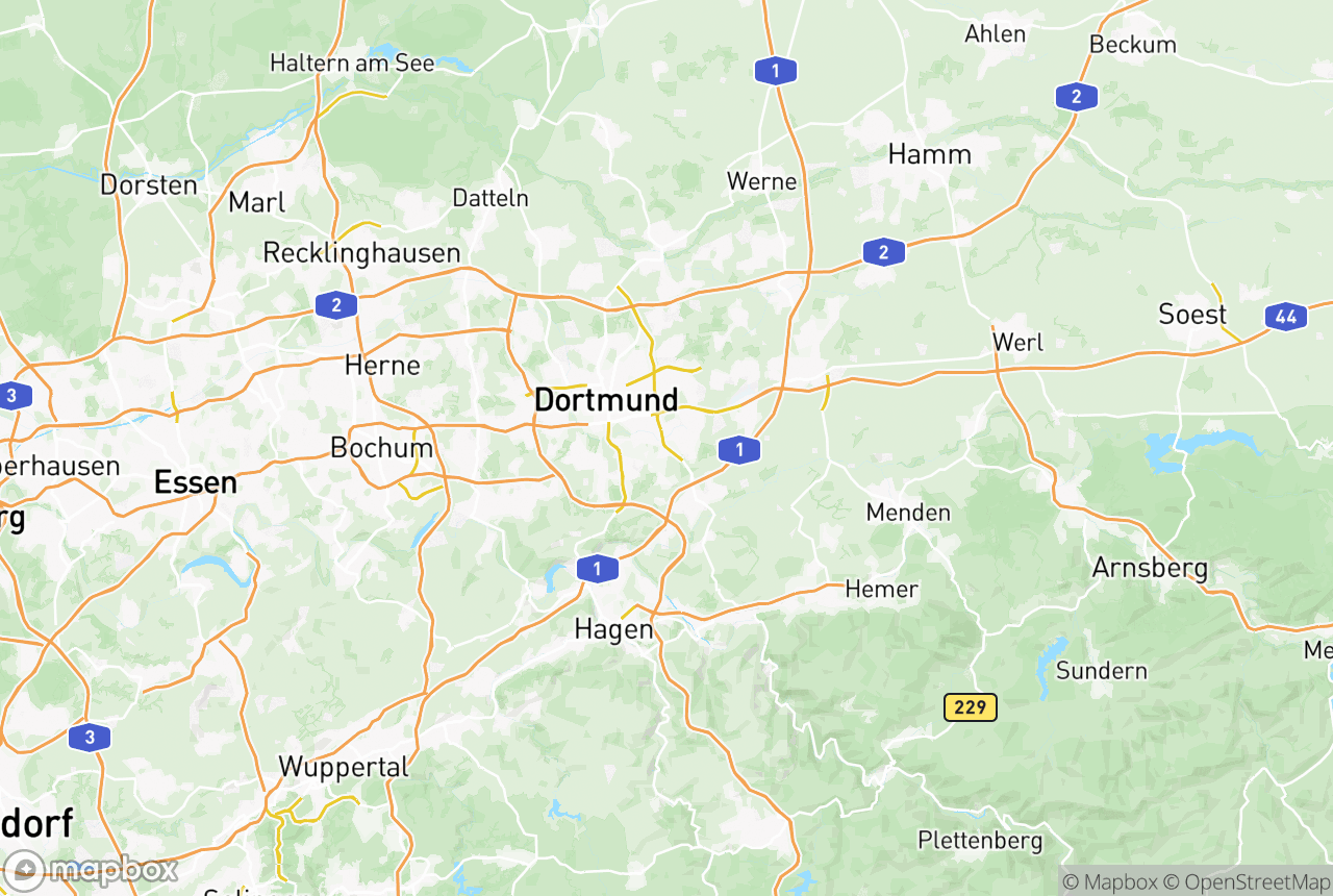 Karte von der Region und Umgebung mit den betreuten Orten